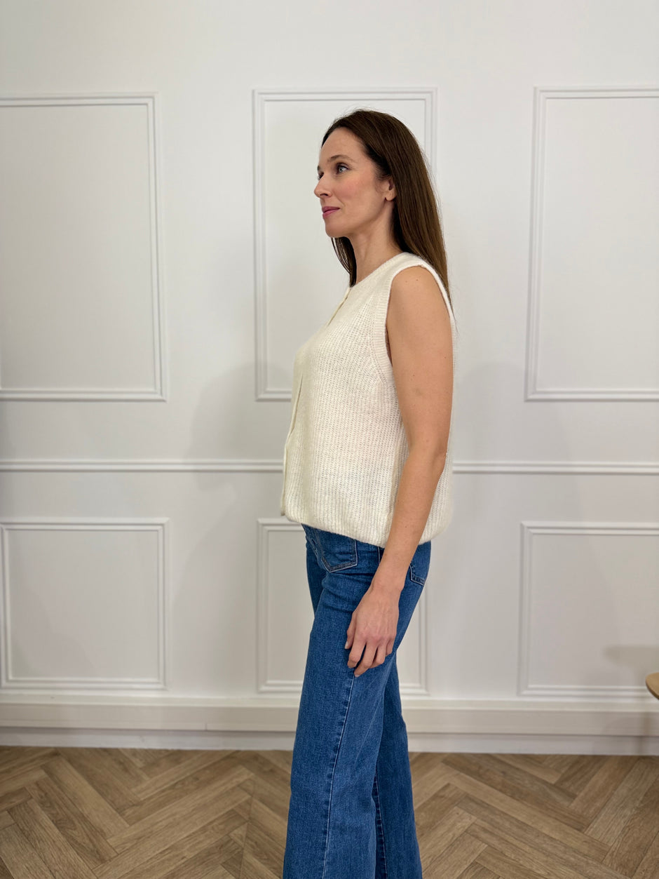 Gilet Dara Alpaga Ecru