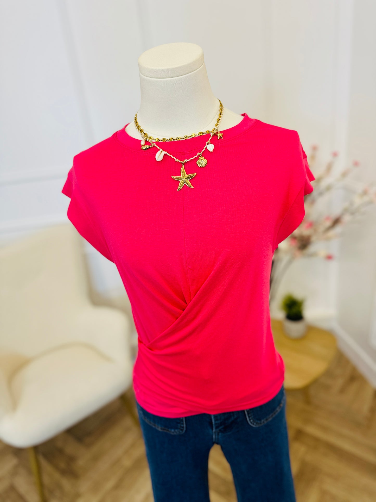 T Shirt Isaure Fuchsia
