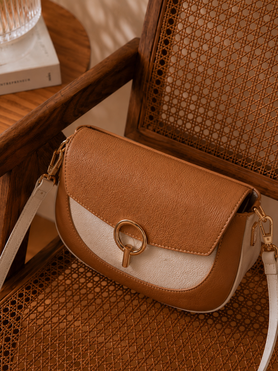 Sac Alice grand Camel Beige