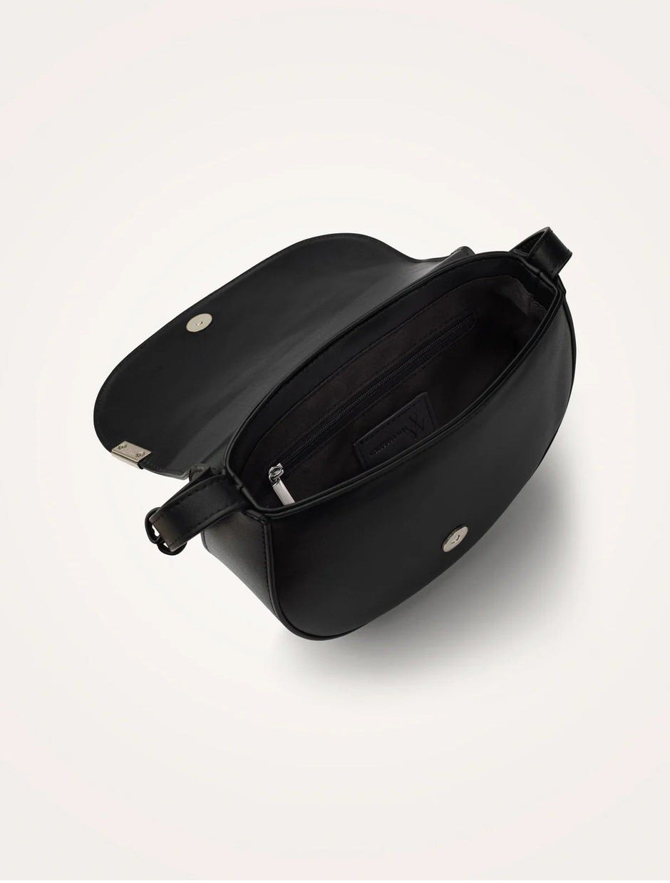 Sac bandoulière Jasmine Noir à rabat