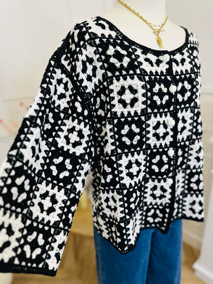 Veste Bandie Noire et Blanche