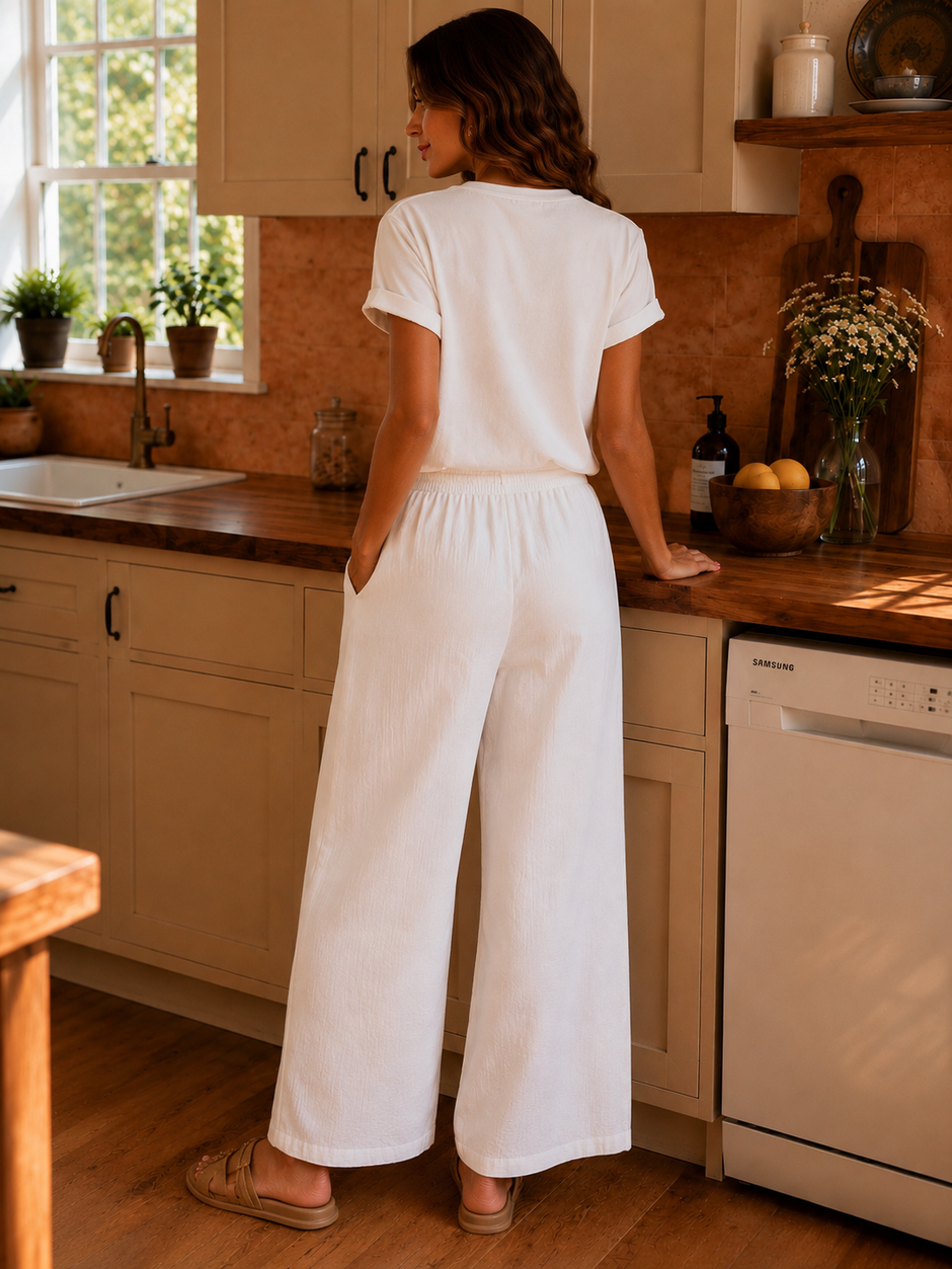 Pantalon Gaze Lance Blanc