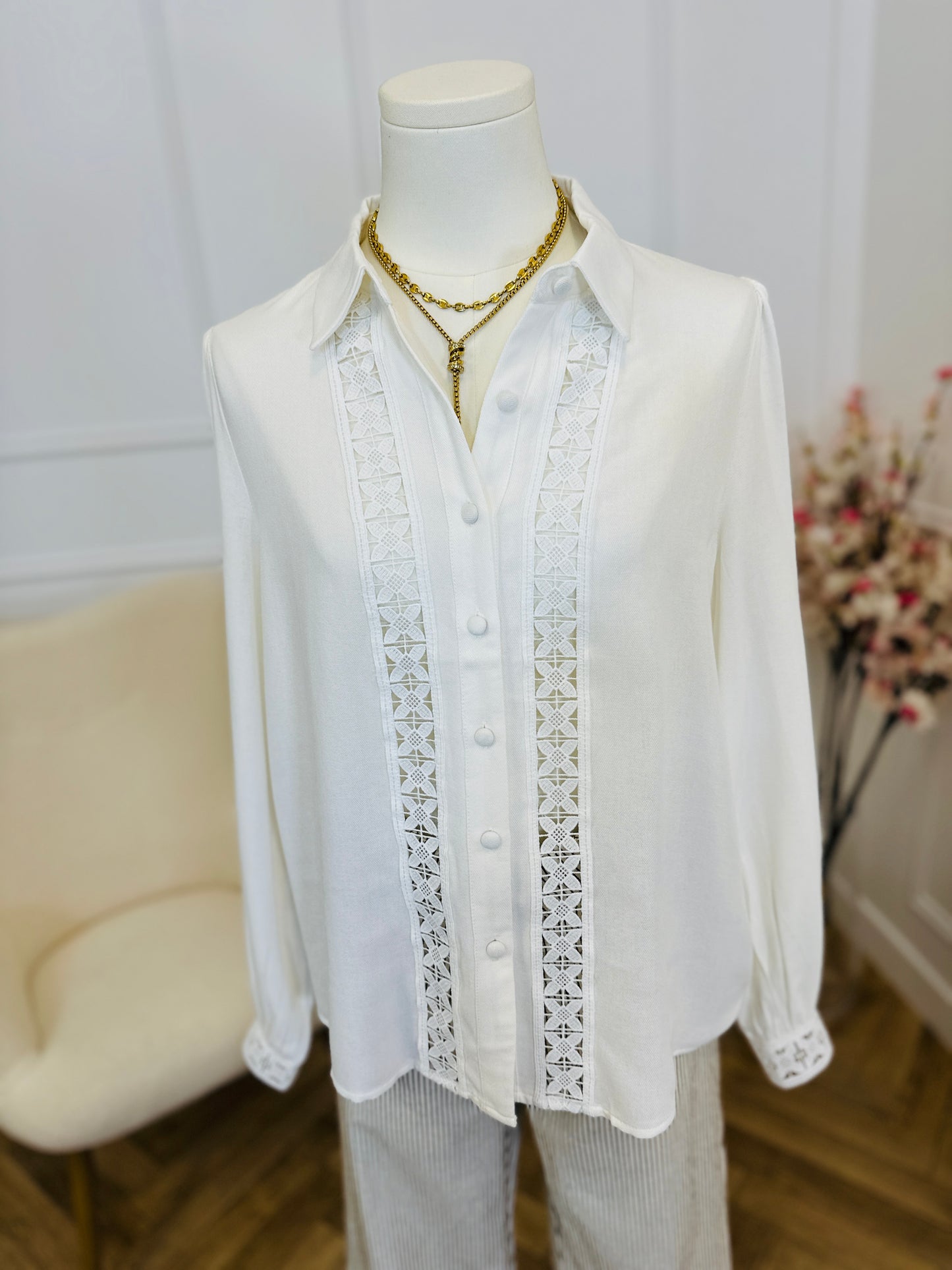 Chemise Leyna Ecrue