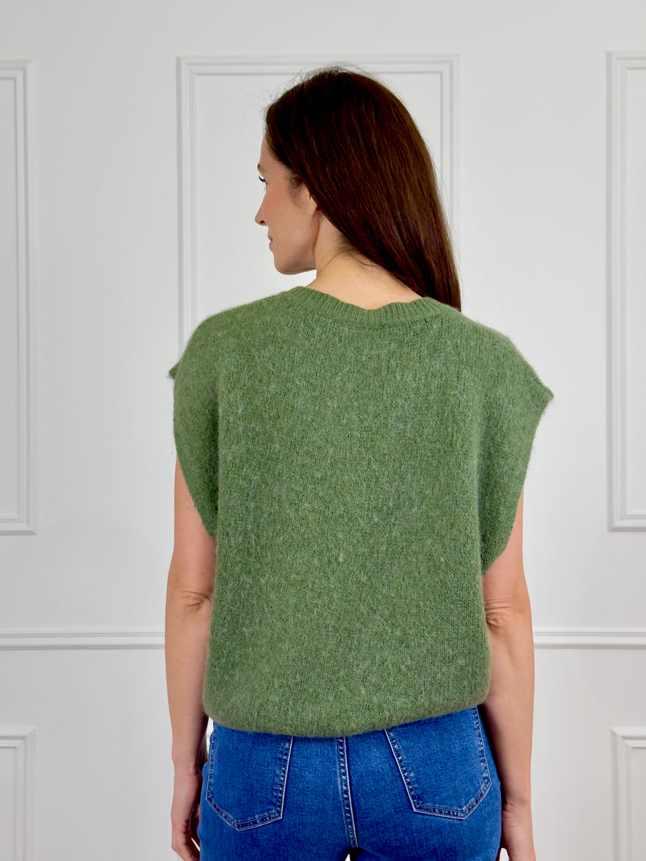 Gilet Aeli Alpaga Kaki