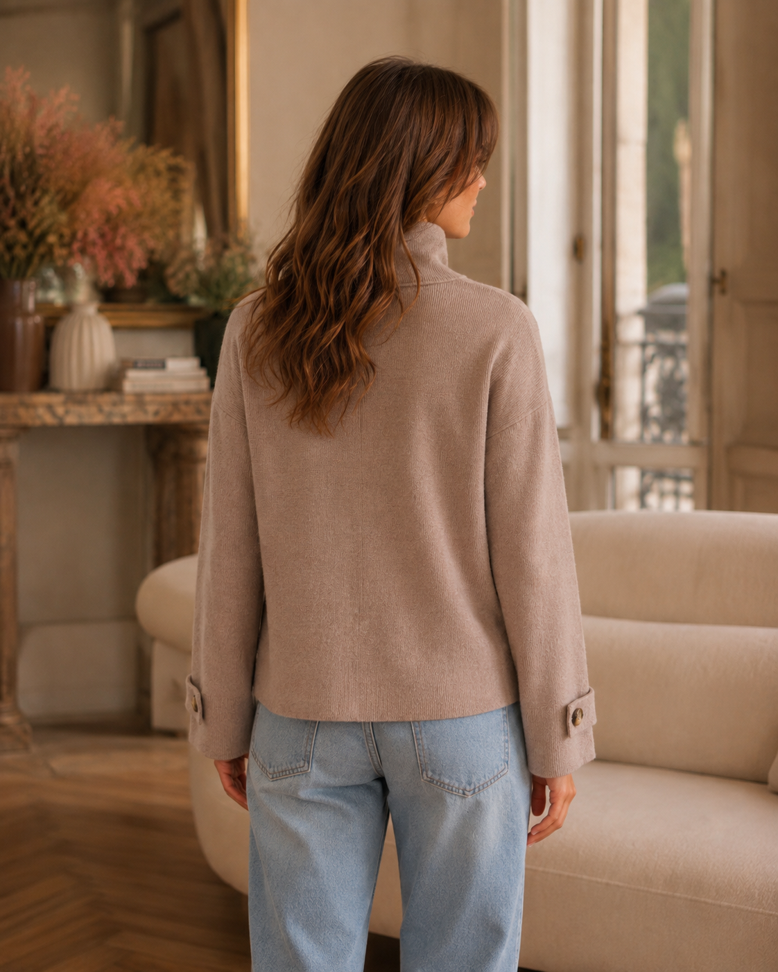 Gilet Isa Taupe