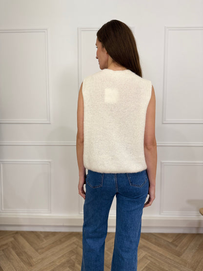 Gilet Dara Alpaga Ecru