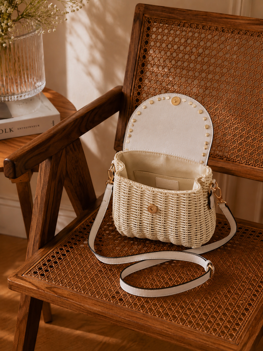 Sac Panier Ecru