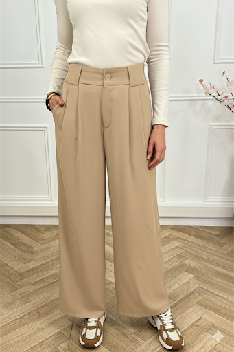 Pantalon Clarisse Beige Foncé