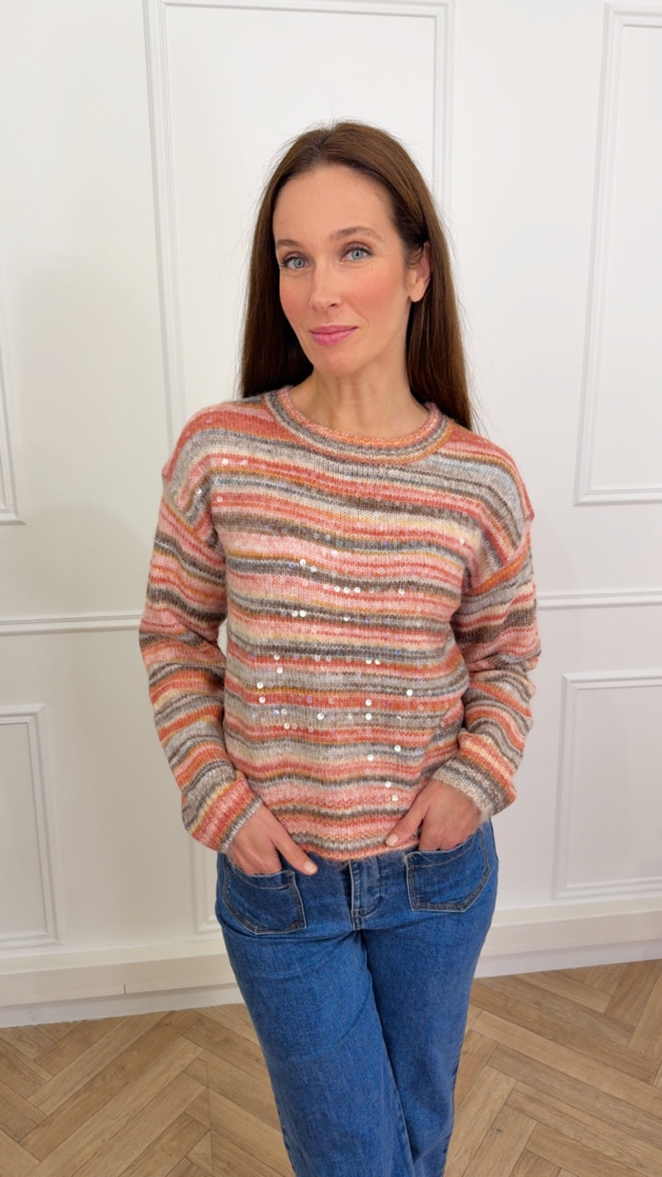 Pull Sequin Corail
