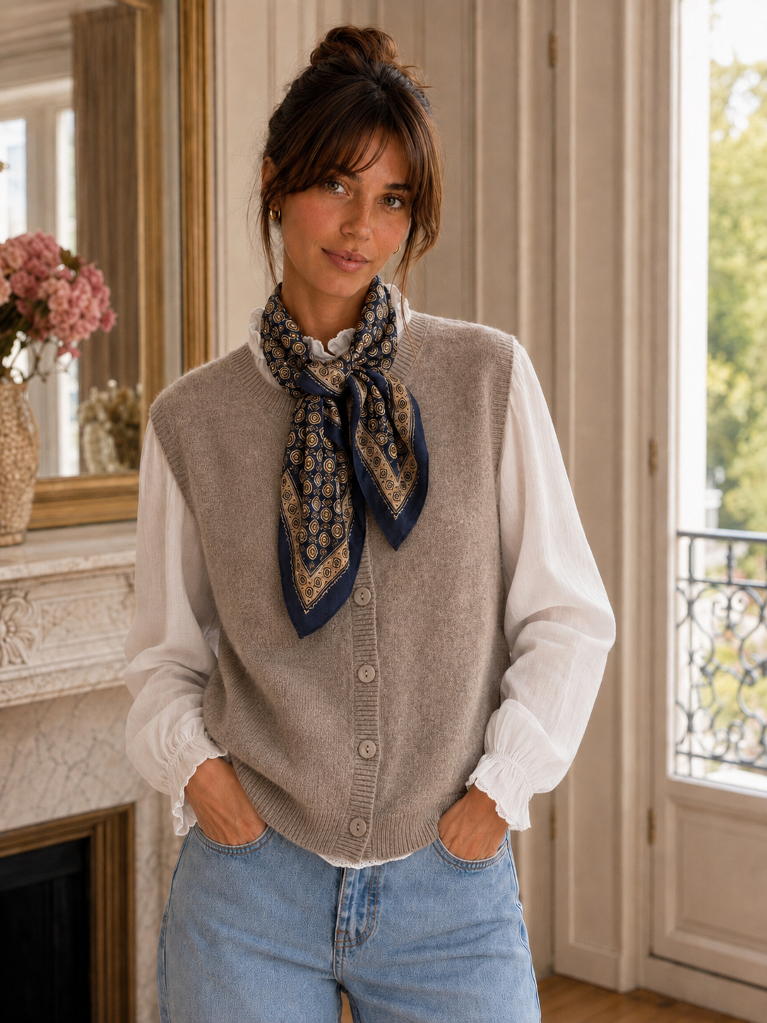 Gilet Sans manche Manola Taupe