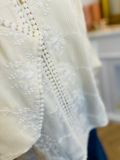 Blouse Element Broderie Ecru