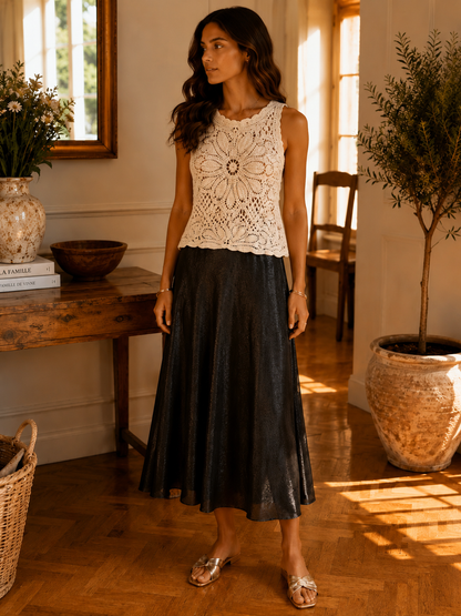 Top Crochet Dolly Beige