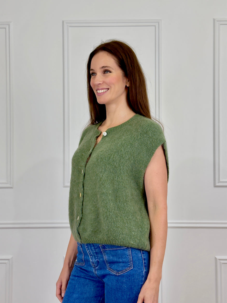 Gilet Aeli Alpaga Kaki