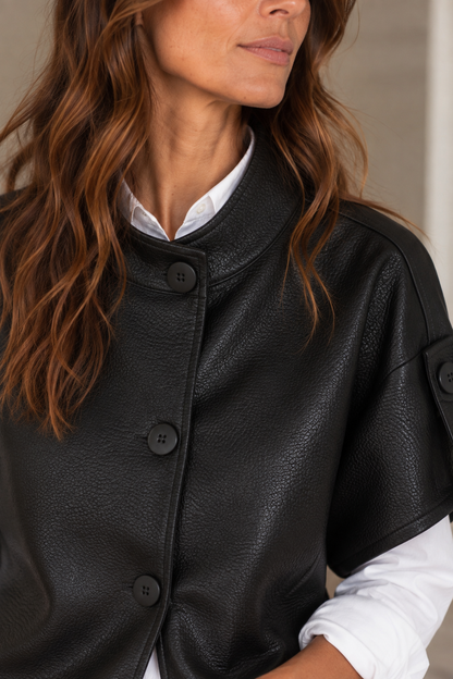 Veste Simili Gloria Noire