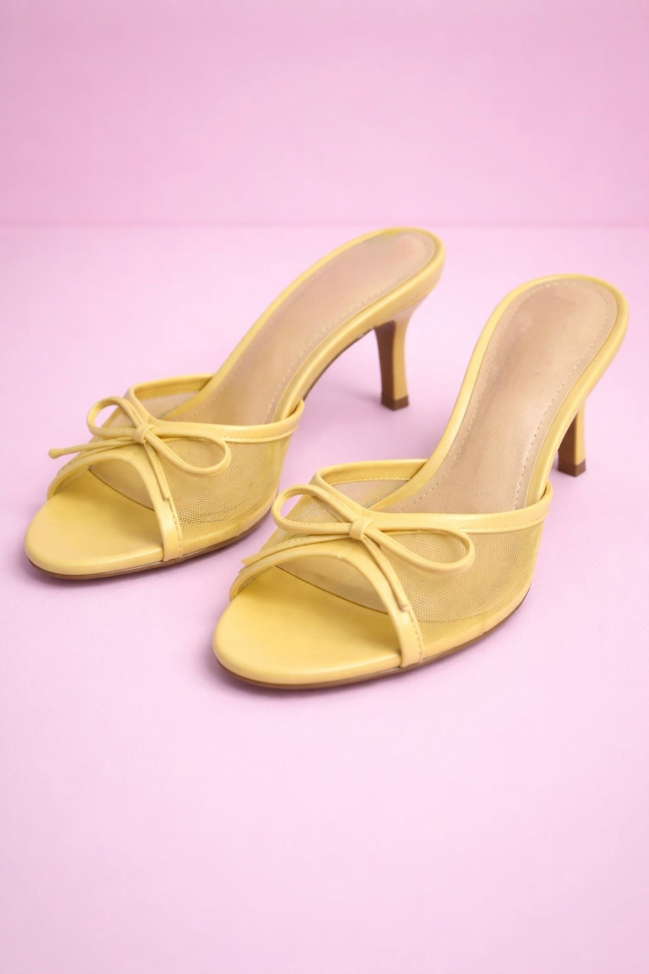 Mules à Talon Sunny Jaune