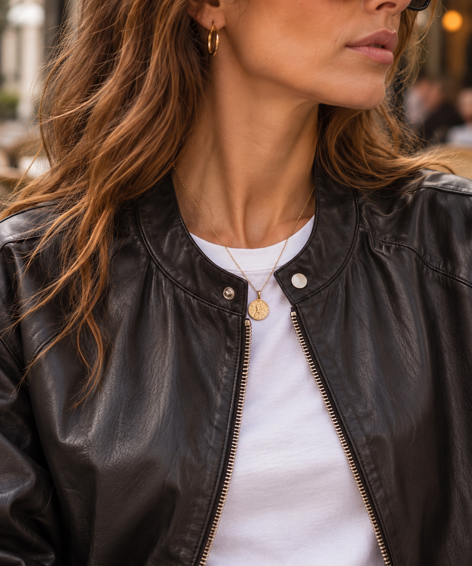 Veste Simili Electra Noire