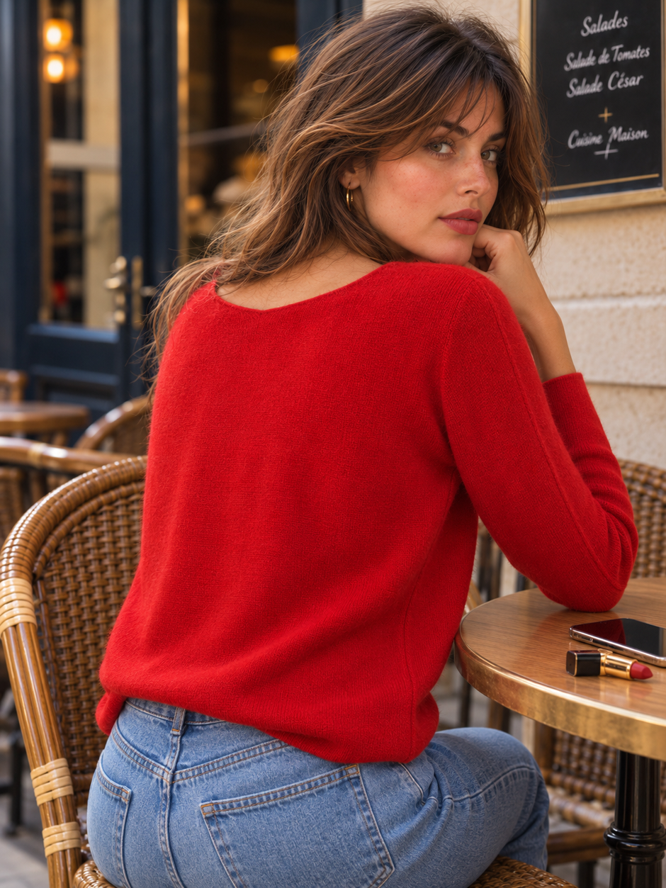 Pull Irene Rouge