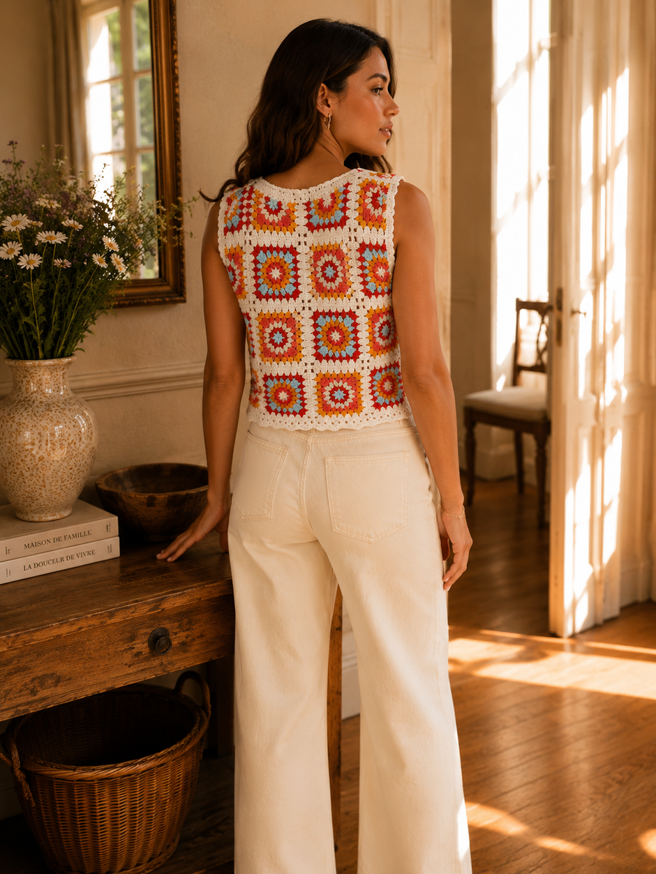 Débardeur Crochet Abey Orange