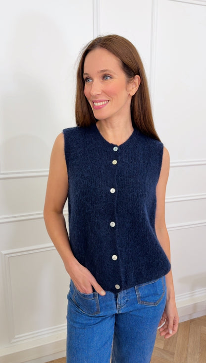 Gilet Aeli Alpaga Marine