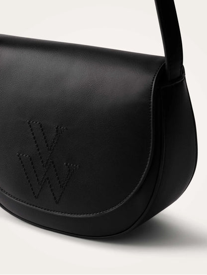 Sac bandoulière Jasmine Noir à rabat