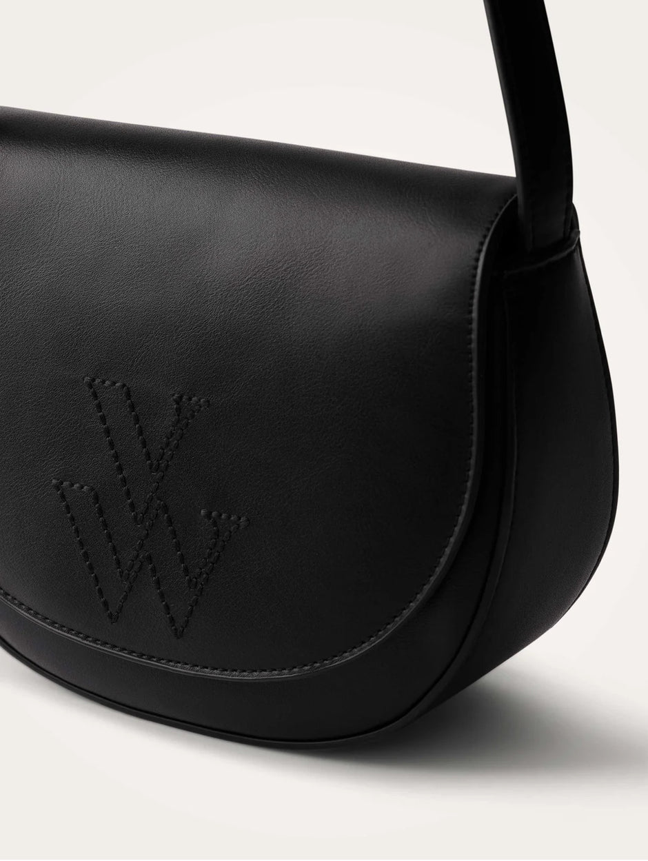 Sac bandoulière Jasmine Noir à rabat