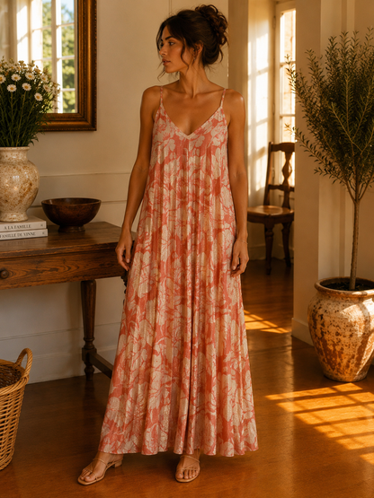 Robe Rachel Fleurs Rose