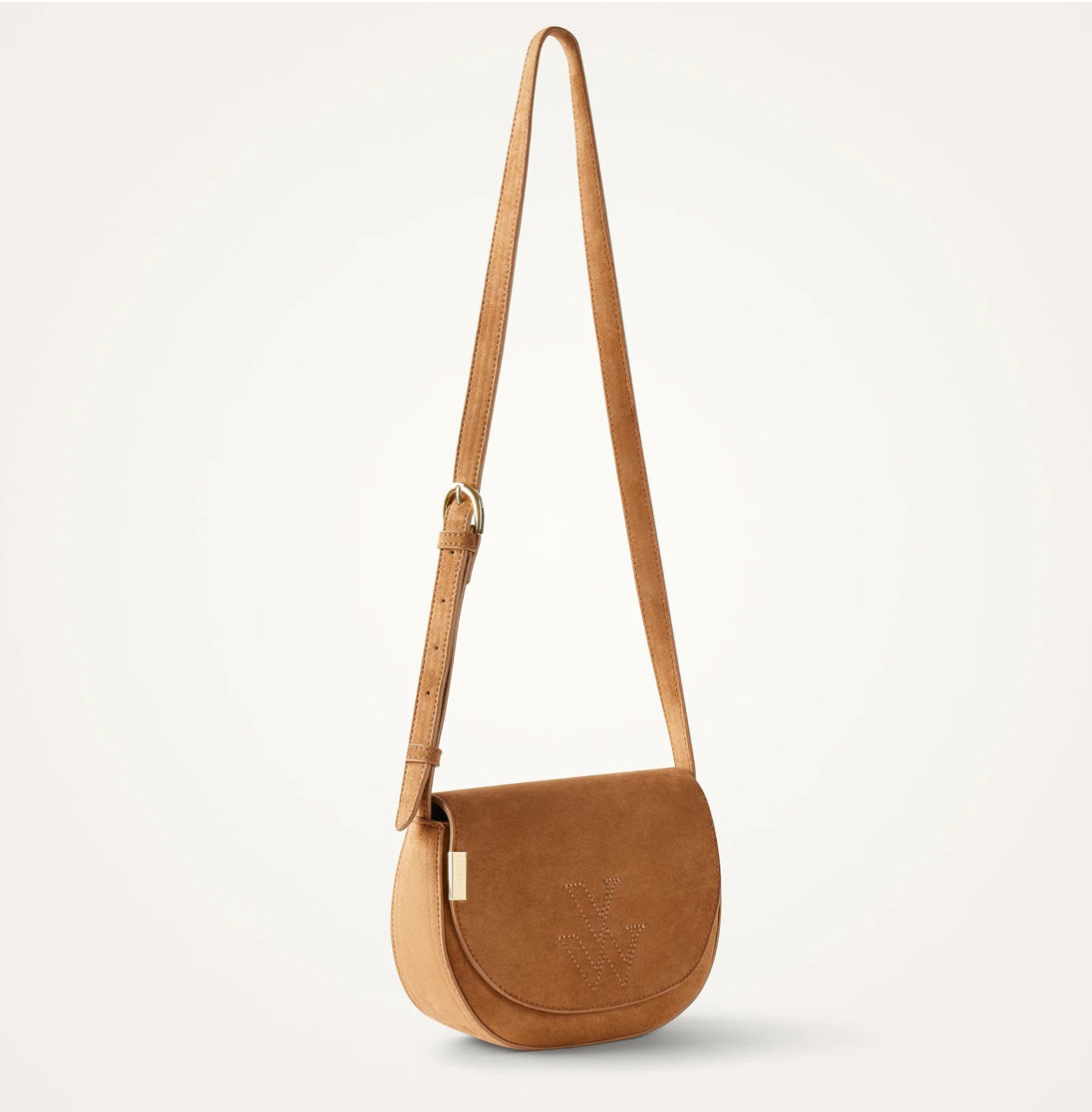 Sac bandoulière Jasmine camel à rabat