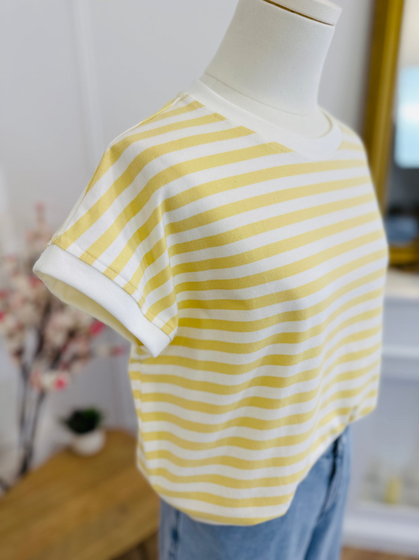 T shirt Yellow Rayé