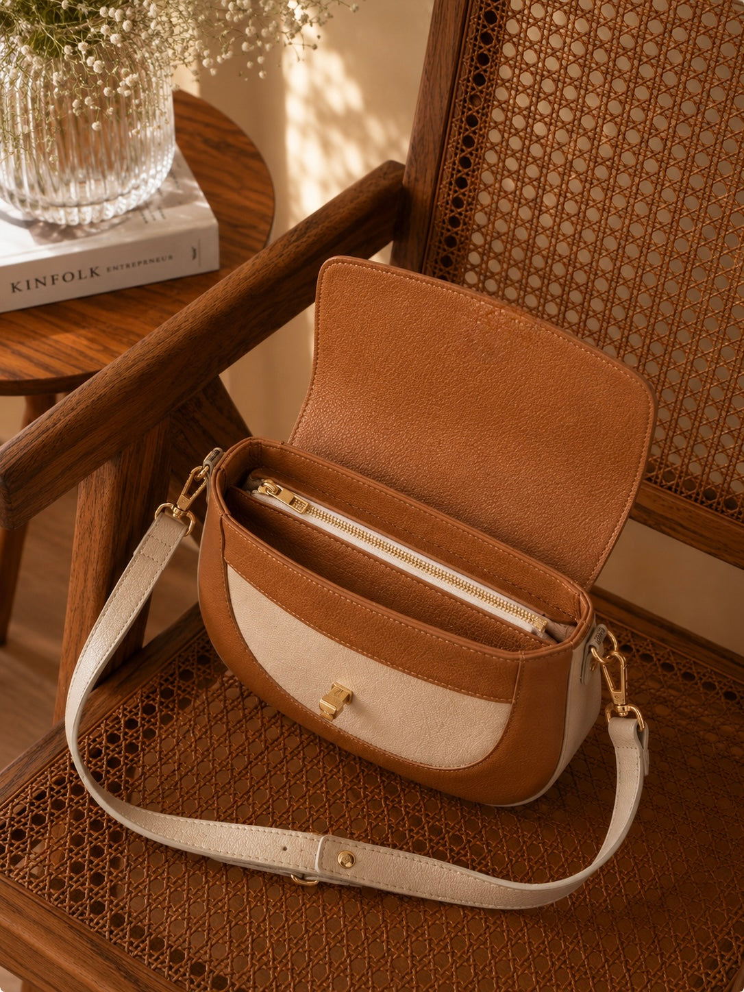 Sac Alice grand Camel Beige