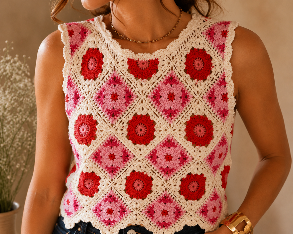 Débardeur Crochet Ronna Rose