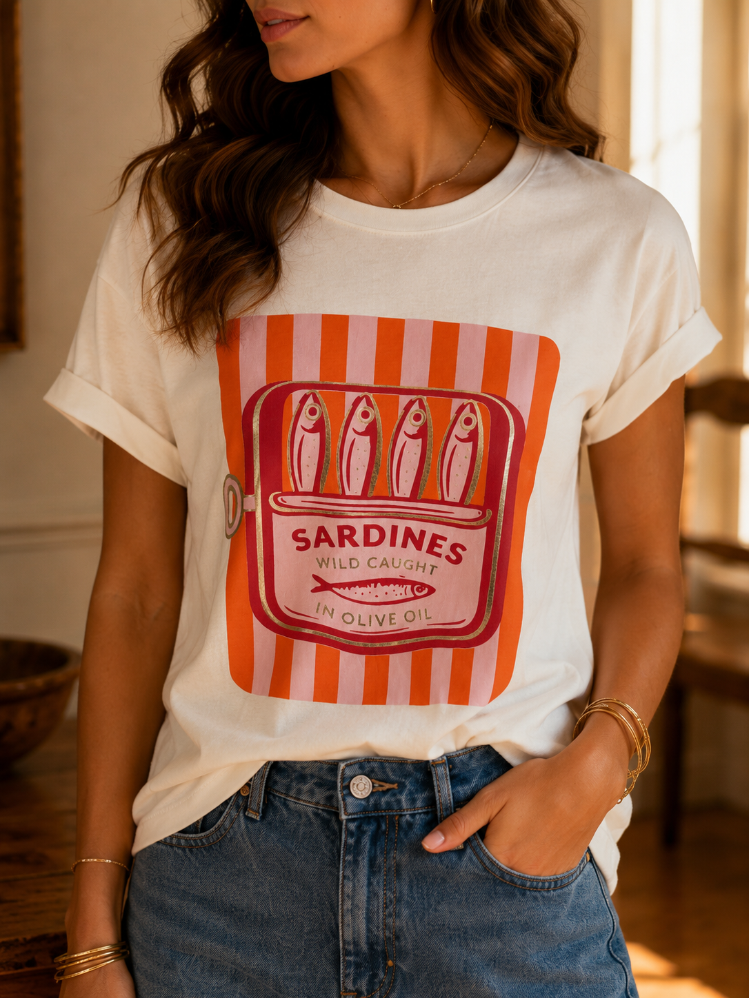 Tee Shirt Sardines Orange