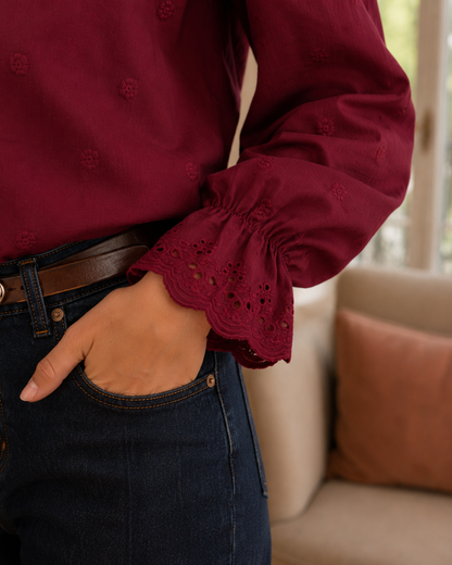 Blouse Doris Bordeaux