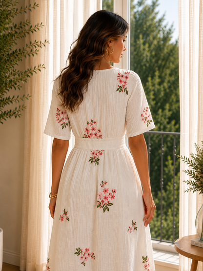 Robe Floral Ecrue