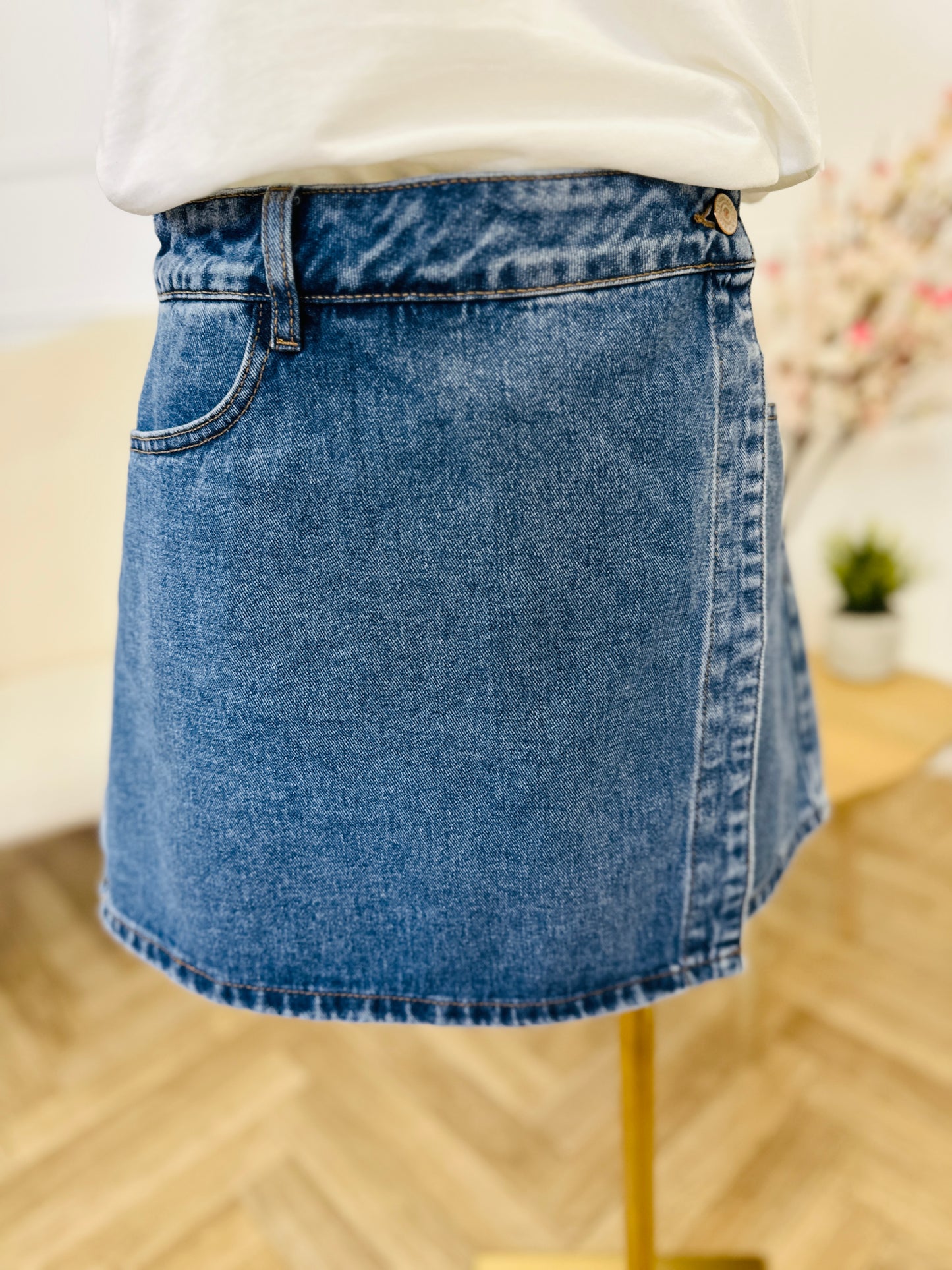 Jupe Short Jadene Denim Stone