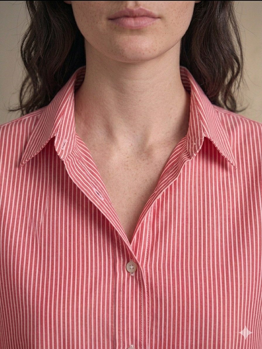 Chemise Carmen Rayée Fuchsia