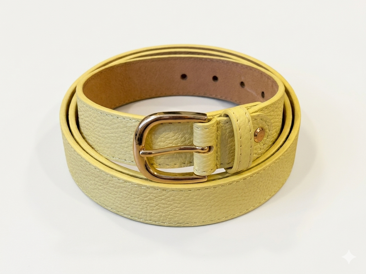 Ceinture Cuir Fanny Jaune