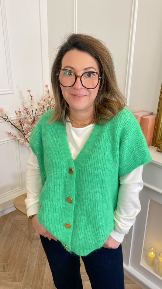 Gilet Sans Manche Rafaella Vert Wasabi