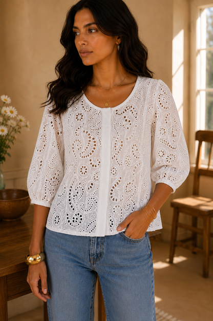 Blouse Elena Ecrue