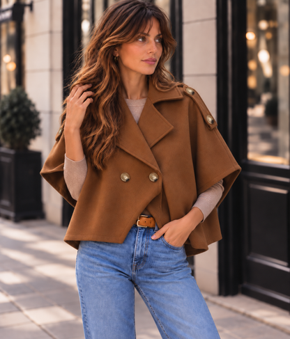 Poncho Bianca Camel