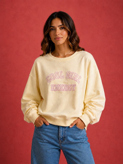 Sweat Cool Girl Jaune