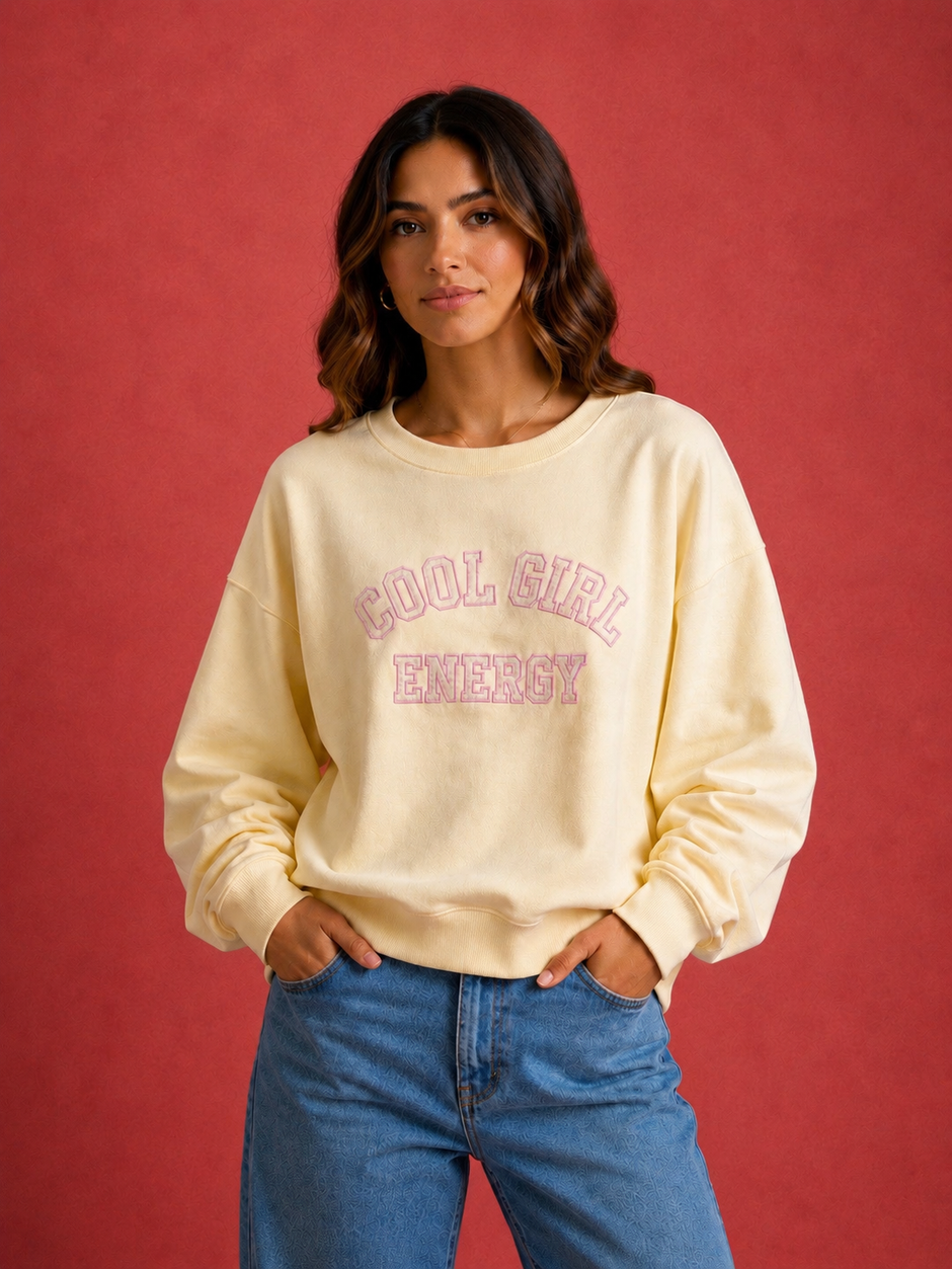 Sweat Cool Girl Jaune