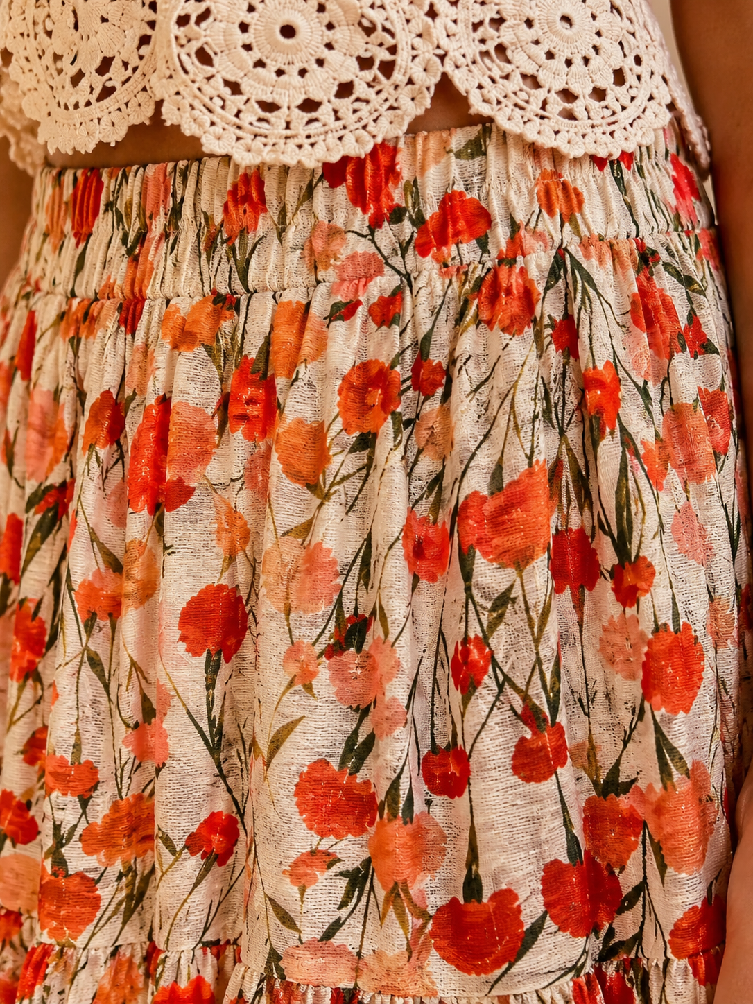 Jupe Coquelicot Rouge Orange
