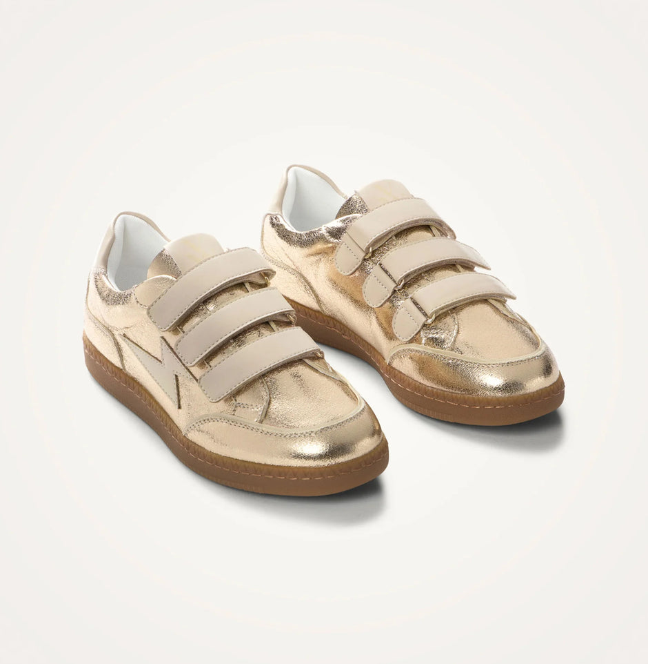 Baskets éclair Tennesse or à semelle rétro