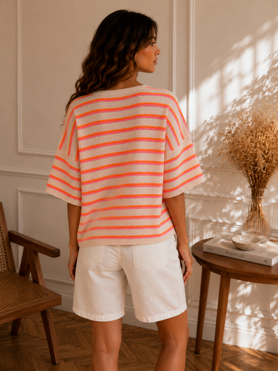 Tee Shirt Malou Rose Fluo