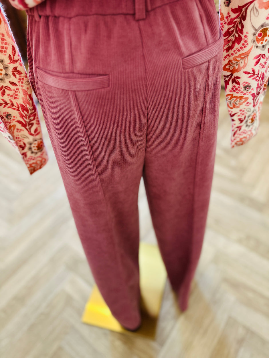 Pantalon Kate Corduroy Rose