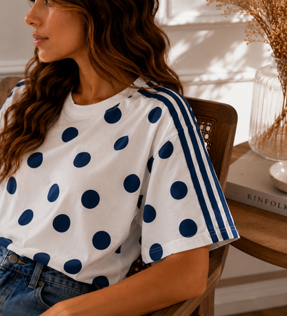 Tee Shirt Apolline Pois Marine