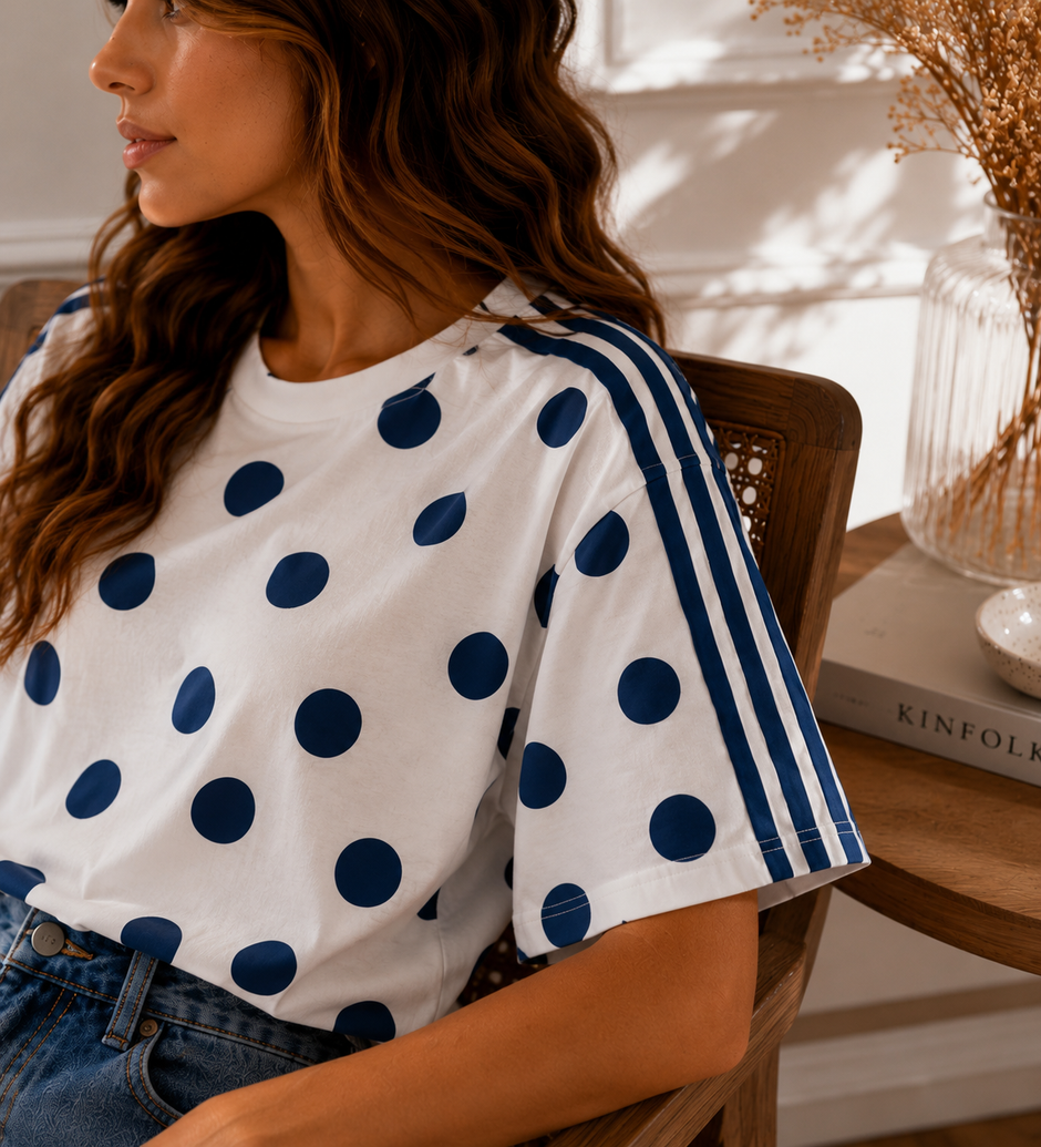 Tee Shirt Apolline Pois Marine