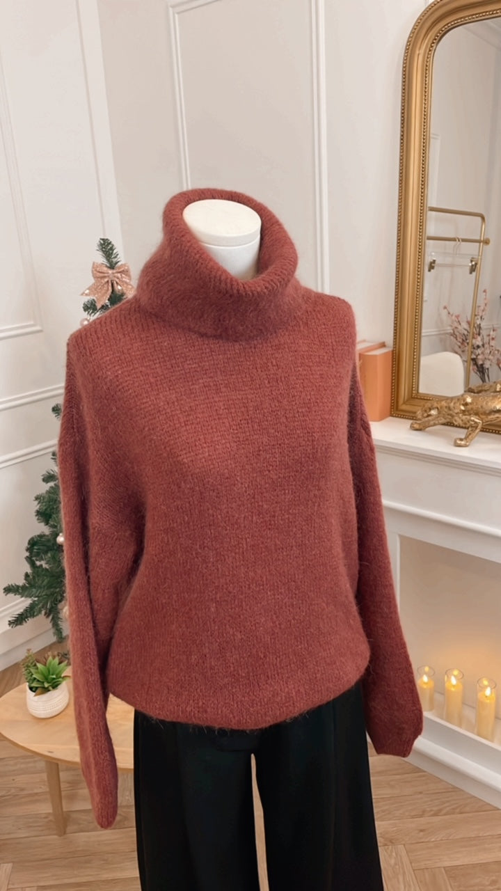 Pull Luciana bois de rose