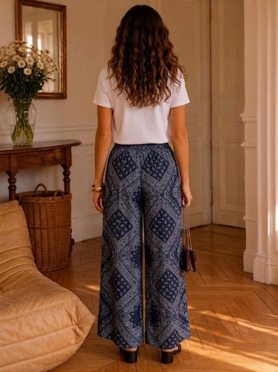 Pantalon Arina Bleu