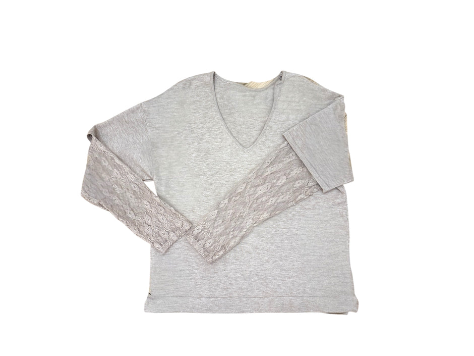 Pull Dentelle Taupe
